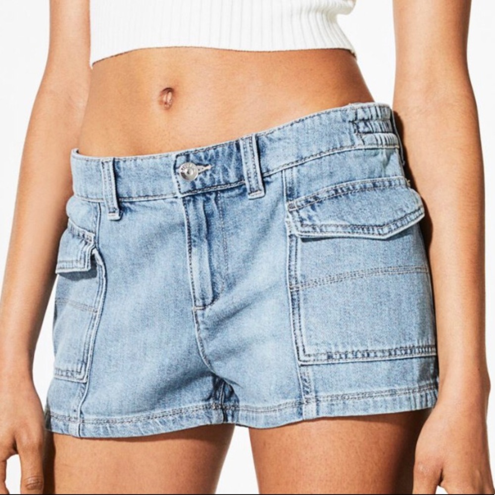 Jean cargo shorts